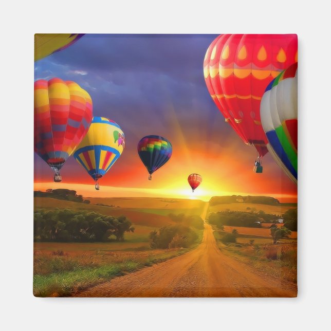 Hot Air Balloons Magnet (Front)
