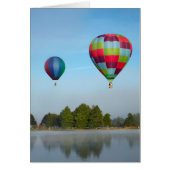 Hot air balloons over a lake, NZ (Front)