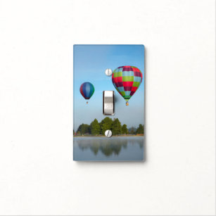 Hot air balloons over a lake,  NZ Light Switch Cover