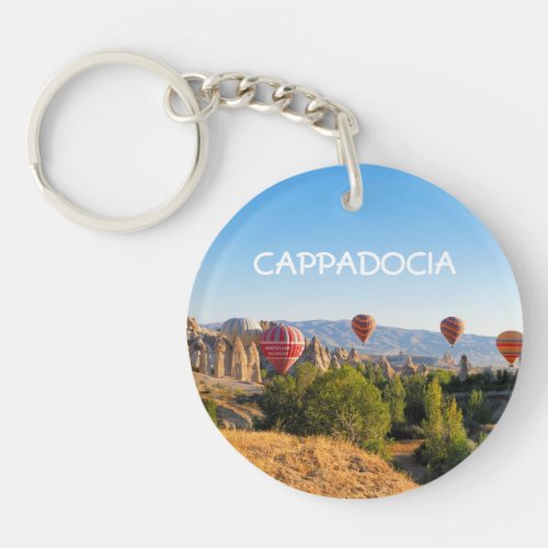 Hot air balloons over Cappadocia Keychain