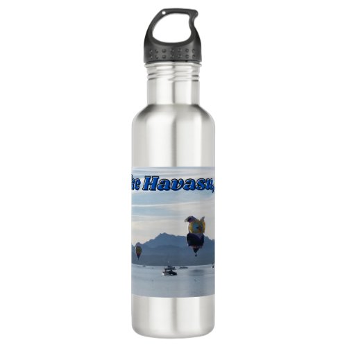 Hot Air Balloons Over Lake Havasu Az  Stainless Steel Water Bottle
