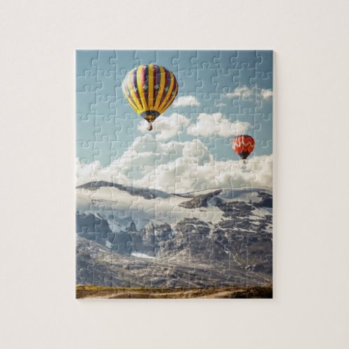 Hot Air Balloons over mountans jigsaw puzzle