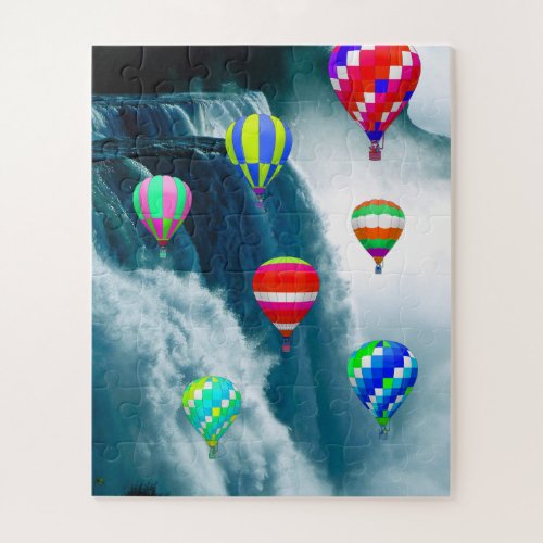 Hot Air Balloons over Niagara Falls  Jigsaw Puzzle