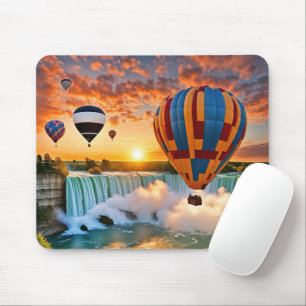Hot Air Balloons Over Niagra Falls Mouse Pad