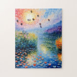 Hot air Balloons over pastel stream Jigsaw Puzzle
