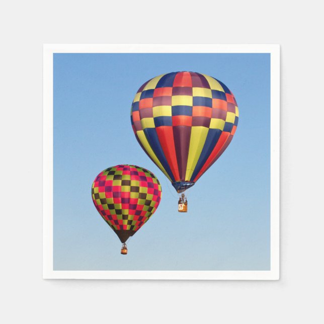 Hot Air Balloons Paper Napkins (Front)