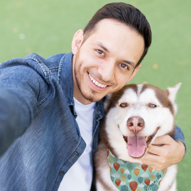 Hot Air Balloons Personalized Pet Bandana Collar (Creator Uploaded)