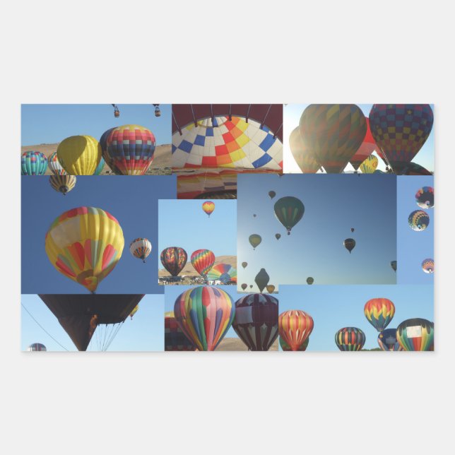 Hot Air Balloons Photo Collage Sticker (Front)