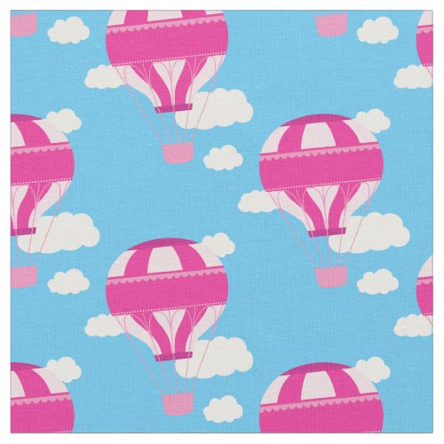 Hot Air Balloons Pink Fabric