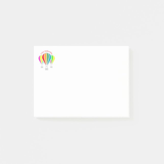 Hot air balloons post-it notes (Front)