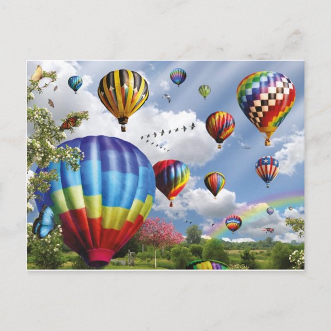 Hot Air Balloons Postcard (Front)