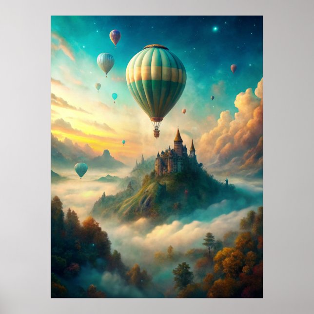 Hot Air Balloons Poster (Front)