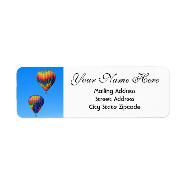 Hot Air Balloons Return Address Label (Front)