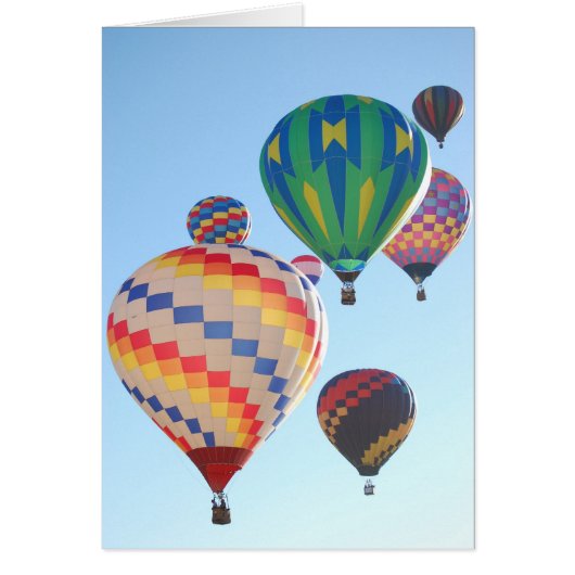 Hot Air Balloons Rising Cards (Front)