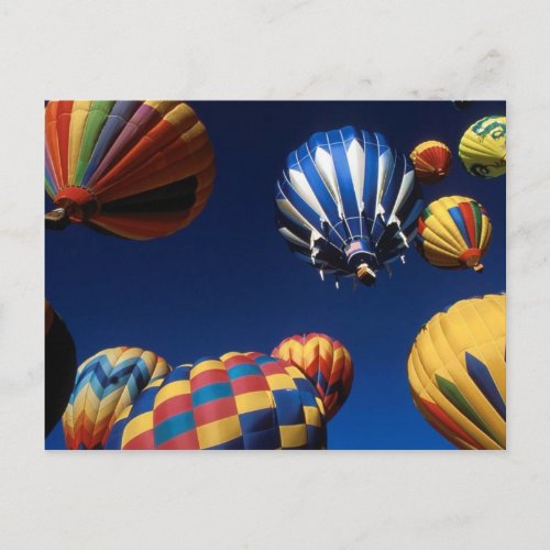 Hot Air Balloons Seen From Below Postcard