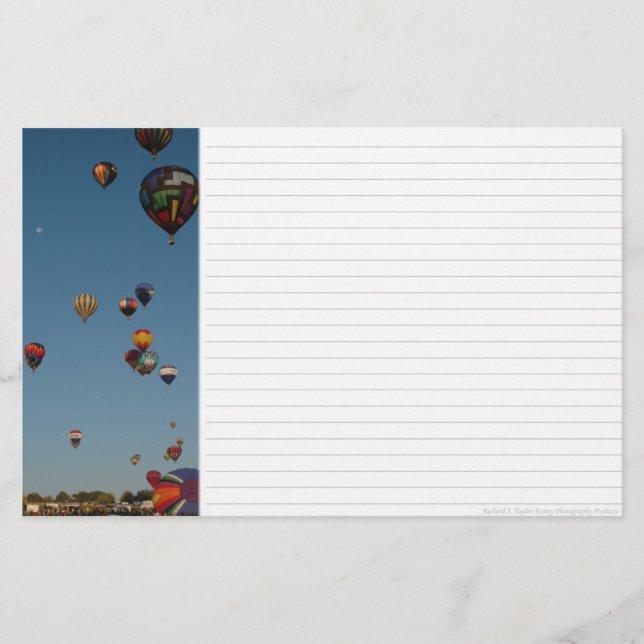 Hot Air Balloons Stationery (Front)