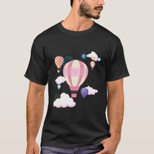 Hot Air Balloons The Sky Is The Limit Creative Gif T_Shirt