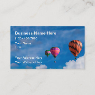 Hot Air Balloons Theme Simple Business Cards