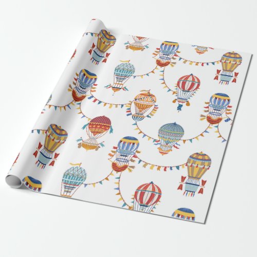 Hot Air Balloons Wrapping Paper