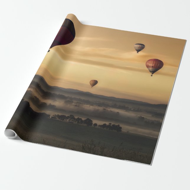 Hot air balloons wrapping paper (Unrolled)