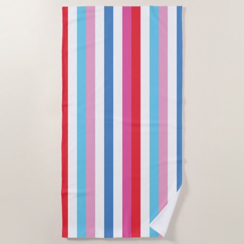 Hot and Cold Cabana Stripes Beach Towel