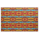 Hot And Cold Elements Acrylic Pour Abstract  Fabric