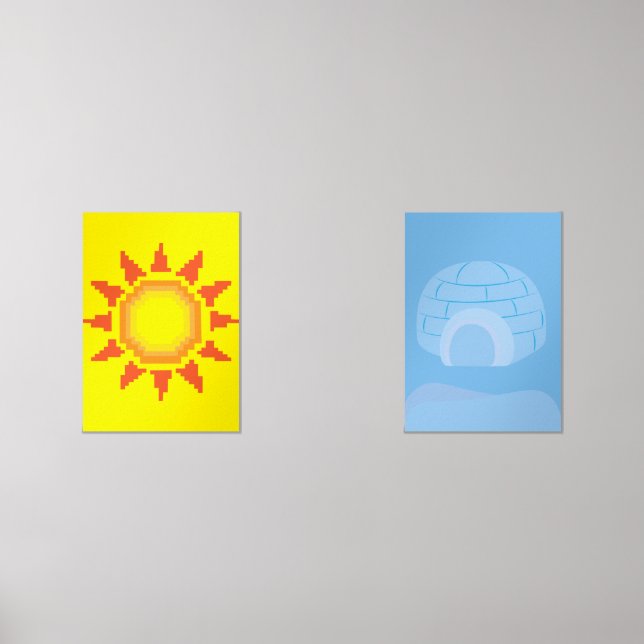 Hot and Cold Wall Art Sets (Front)