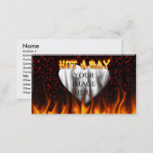Hot and Gay fire and flames red marble Business Card (Front/Back)