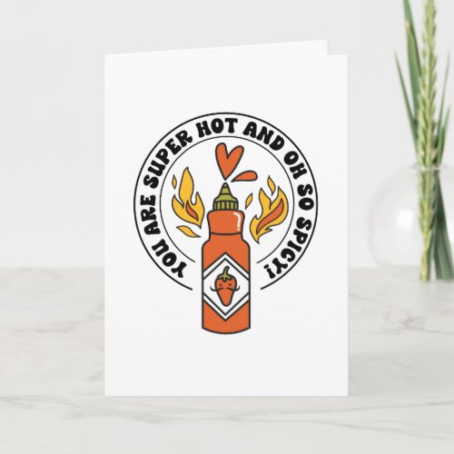 Hot and Spice Hot Sauce Valentines Day Card