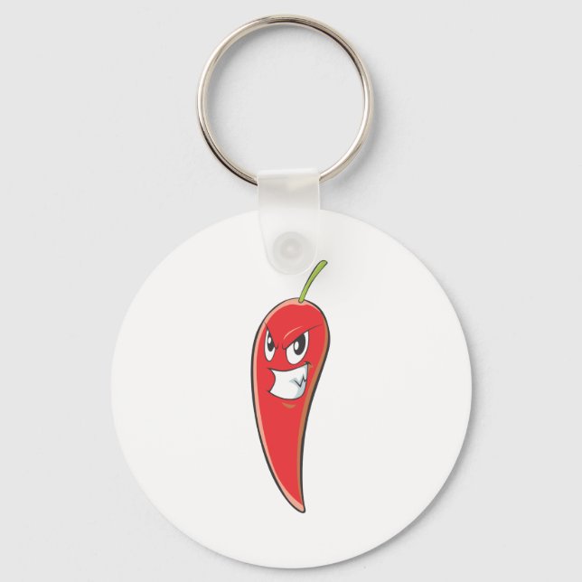 Hot and Spicy Red Chili Pepper Keychain (Front)