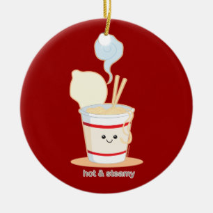 Hot and Steamy Ceramic Ornament