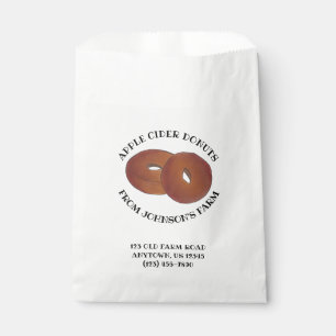 Hot Apple Cider Donuts Doughnuts Farmstand Bakery Favor Bag