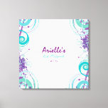 Hot Aqua Swirls Stars Bat Mitzvah Sign In Board<br><div class="desc">WELCOME! All my designs are ONE-OF-A-KIND original pieces of artwork designed by me! You can only find them here!  Need your hebrew names added to this invite? No problem,  just email me at Marlalove@hotmail.com</div>