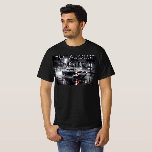 Hot August Nights Classic Car Noir Cruise T-Shirt (Front Full)