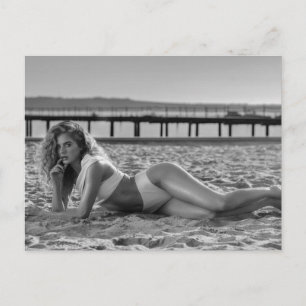 HOT ! B&W Summer Bikini photo postcard