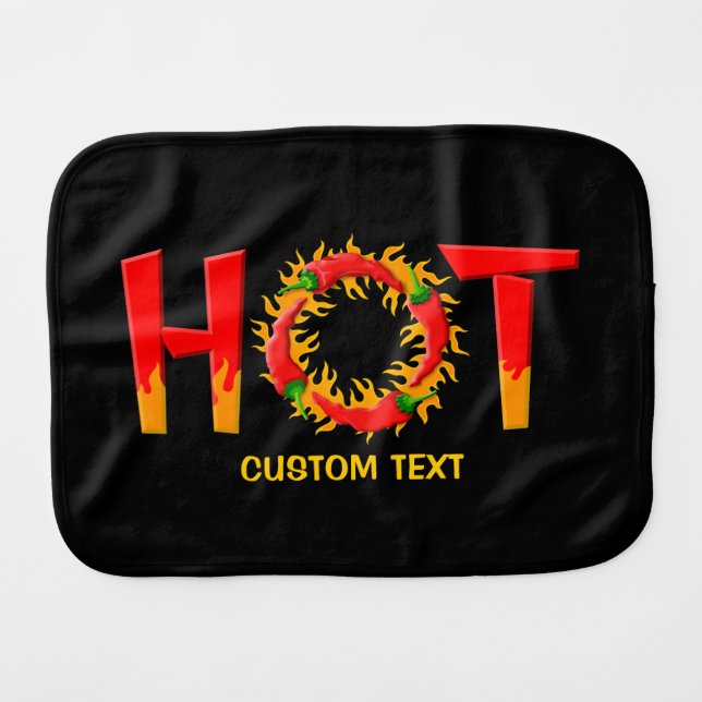 HOT BABY BURP CLOTH (Front Horizontal)