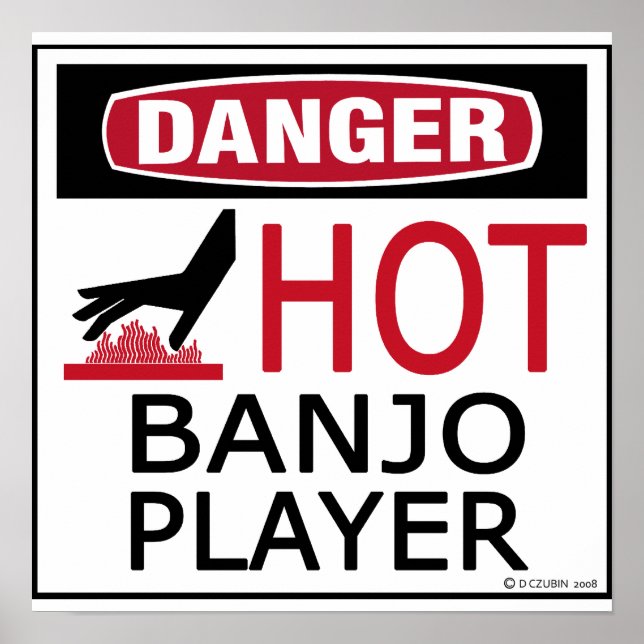 Hot Banjo Player Poster (Front)