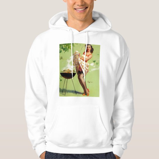 Hot Barbecue Time - Retro Pin Up Girl Hoodie