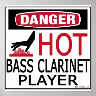 Hot Bass Clarinet Player Poster