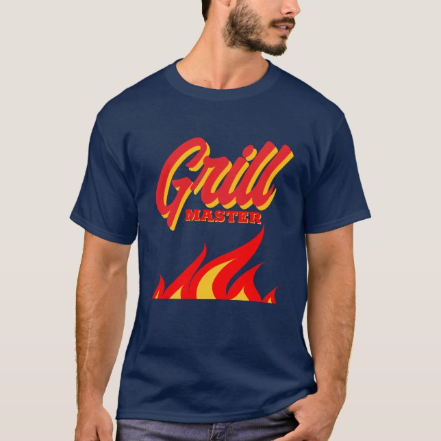 Hot BBQ GrillMaster t-shirt for chef cook (Front)
