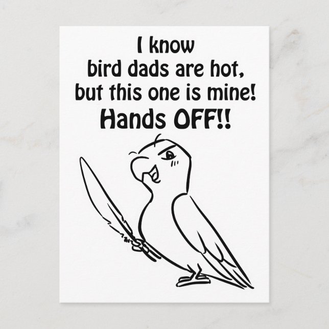 Hot Bird Dad Postcard (Front)