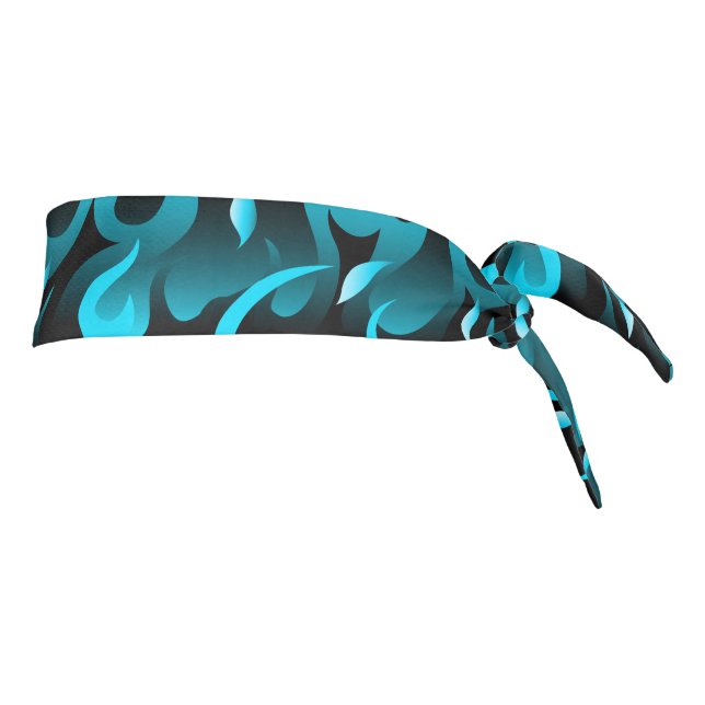 Hot blue flames tie headband (Rotate 90)