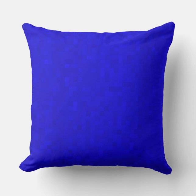 Hot Blue Mosaic Tiles, Large Throw Cushion. Pillow (Front)