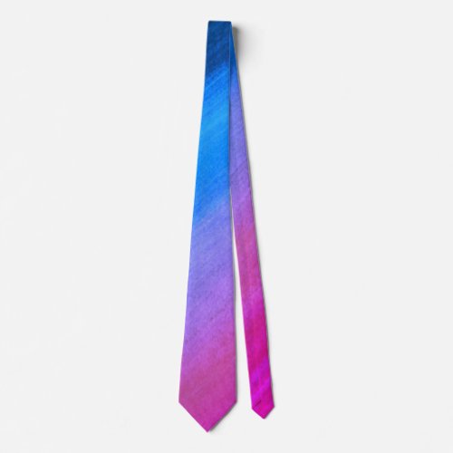 Hot Blue to Pink Ombr  Neck Tie
