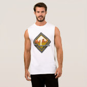 Hot Bod Under Construction Cotton Sleeveless T Sleeveless Shirt (Front Full)