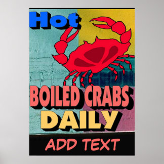 Hot Boiled Crabs Daily Sign