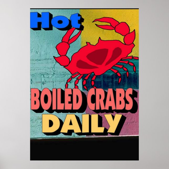 Hot Boiled Crabs Daily Sign (Front)