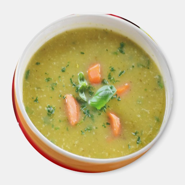 Hot Bowl of Soup Refrigerator Magnet (Front)