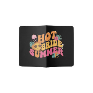 Hot Bride Summer Retro Tropical Bachelorette Party Passport Holder
