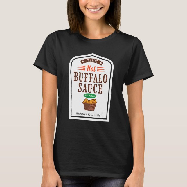 Hot Buffalo Family Sauce Costume Halloween Uniform T-Shirt (Front)
